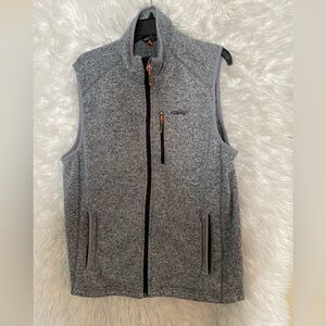 Orvis Men’s Grey Fleece Knit Full Zip Vest Jacket; Style: 2BYK.
Size Large